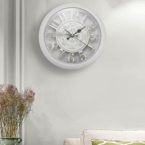 Wall Clocks Clock Saat De Pared Saati Vintage Digital Watch Horloge Quartz(white)