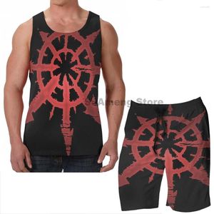 Men's Tracksuits Summer Casual Funny Print Men Tank Tops Women Star Of Chaos Board Beach Shorts Sets Fitness Sleeveless Vest