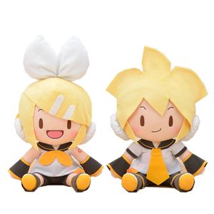 Dolls de pelúcia Mainan Boneka Anime Original Hatsune Miku Kawaii Vocaloid Kagamine Len Rin 34 38cm Hadiah Koleksi 230418