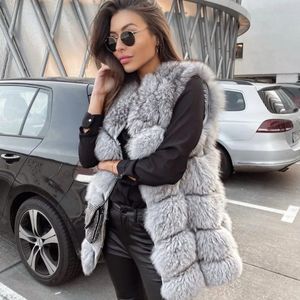 Women's Fur Faux MISSJANEFUR Real Vest Women White Fashion Luxury Natural Gilet Jackets Plus Size Warm Winter Waistcoat 231118