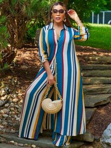 Abbigliamento etnico Set di due pezzi Dashiki Donne africane tradizionali Stampa africana Camicetta aderente Top e pantaloni Abiti africani Set coordinati 230419