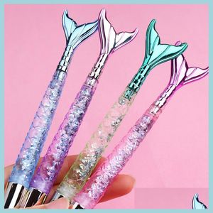 Gelpennor sjöjungfru PREGITAL STILLAY CARTOON FISH ROLLERBALL SCHOOL Office Business Writing Supplies Prisparty Favor 0,5/ Dhaks