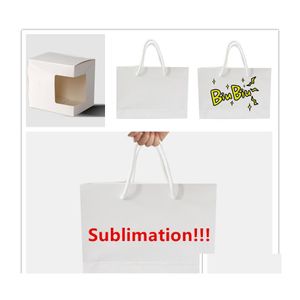 Presentförpackning sublimering vitbokspåsar med handtag bk butik för varor