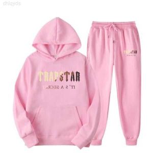 Varumärkesdesigner Ny spårdräkt Trapstar Tryckt sportkläder Män 15 färger varma två stycken Set Loose Hoodie Sweatshirt Pants Set Hoodie Jogging 4 EW0Q