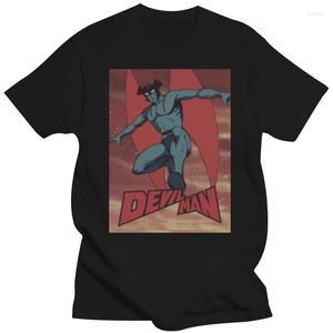 Erkek Tişörtleri T-Shirt Maglia Devilman Uomo Diavolo Carton Anne 80-1 S-M-L-XL Kısa kollu tişört