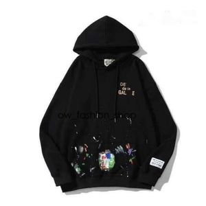 Galery Dept Suprem Hoodie Designer Gary Painted Graffiti Used Letters Printed Свободные повседневные модные толстовки для мужчин и женщин с капюшоном в стиле хип-хоп 382