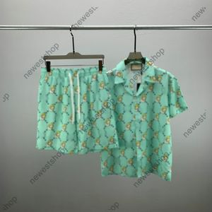 Designer Herren Trailsuits Männer Hawaii Briefdruck Anzüge Frauen Damen T-Shirts Luxus lässig Reithose Mann Tierdruck Set asiatische Größe M-XXXL
