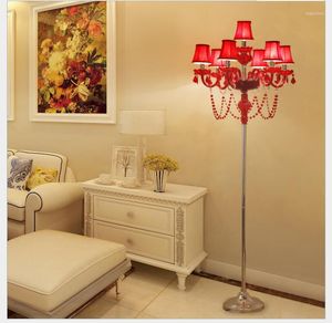 Tischlampen Modern Decora Crystal Floor für Schlafzimmer Golden Silver Candle D60cm H160cm Kandelaber Lampe Designs Beleuchtung
