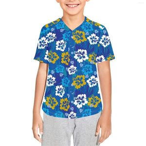 Men's Casual Shirts Polynesian Tribal Samoan Totem Tattoo Samoa Prints Boys Baseball Jersey Hipster Hip Hop T Streetwear Wear Beach