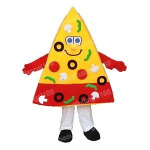 Costumi della mascotte della pizza di Halloween Personaggio dei cartoni animati Personaggio del carnevale Taglia unica per adulti Vestito da festa di Natale Vestito per uomo Donna