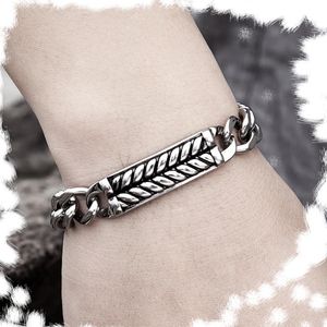 Link Bracelets Chain Trend Men Charm Locomotive Stainless Steel Cuban Bangle Bar Hip Hop/Rock Couple Hand Jewelry Gifts