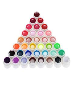 Högkvalitativ 36 färger nagelgel 8ml nagelkonst glitter UV -lampa nagellackgelgel akrylbyggare lim solid set långvarig7394362