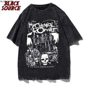 Men's T-Shirts Oversized T Shirt My Chemical Romance Mcr Dead Women's TShirt Black Parade Punk Emo Rock Summer Fashion Top Female Clothing J230419