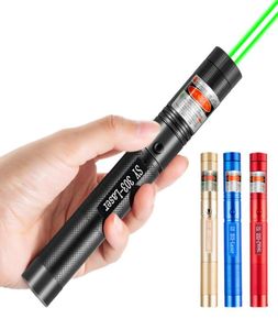 Taschenlampen Taschenlampen Leistungsstarker roter grüner Laserpointer 100 MW 303 Sichtfokus Einstellbarer brennender Lazer-Fackelstift 468 Muster Repla9451088