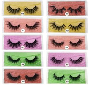 3D False Eyelashes 30405070100pair 3D Mink Lashes Natural Mink Eyelashes Colorful Card Makeup False In Bulk in a Pack2099320