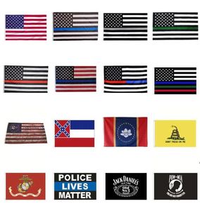 Yeni Ev Amerika Yıldızları ve Stripes Polis Bayrakları 2. Değişiklik Vintage Amerikan Bayrağı Polyester ABD Konfederasyon Banners ZZA71038782691