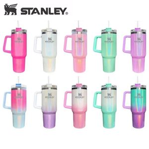 1PC z logo Stanly 40 uncji Rainbow Stal Stael Sublimation Tubller