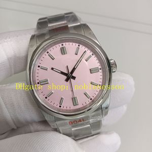 5 Color Unisex Automatic Watch Ladies Mens 36mm Pink Blue Red Black Green Dial Smooth Bezel 904L Steel Bracelet 126000 Gmf Cal.3230 Movement Women Watches