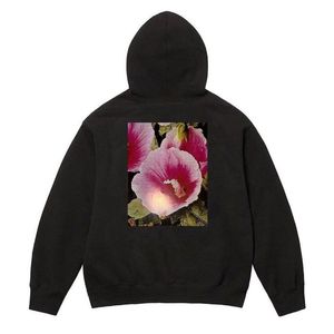 23fw męskie damskie blachy z kapturem klasyczny hibiscus Syricus kwiat drukujący bluzy jesienne zimowe kaptura pullover swobodny sweter mody TJAMWY230