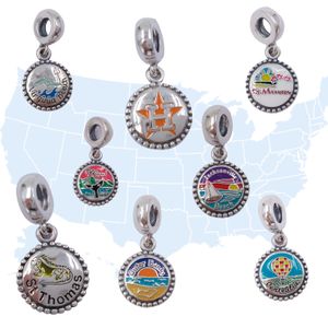 portafortuna charms perline e ciondoli charms, charms in argento nomina bracciale charms regalo di compleanno confezione ciondolo collana bracciale ciondolo di perline