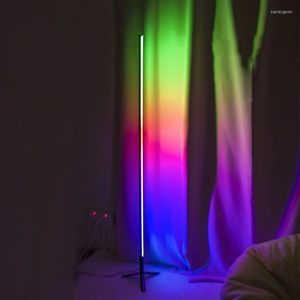 Floor Lamps Modern LED Minimalist RGB Dazzling Ambient Lights For Bedroom Living Rooms Study Bar Stage Decoration Fixture Lustre