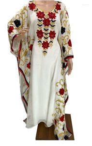 Ethnic Clothing Dubai Gown Morocco White Georgette Dress Is Very Fancy Long Sheer Length 60 Inches