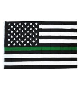 3x5 Foot Thin Green Line USA Flag Army Military Sheriffs Border Patrol Park Rangers Game Wardens Wildlife Conservation Environment5783733