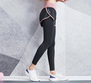 Vansydical 2 i 1 Running Pants Women Yoga Leggins Striped Workout Jogging Leggings Female Sweatpants Compression Pants Women19594639