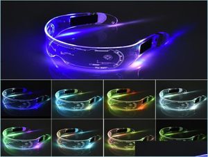 Украшение вечеринки Led Luminous Glasses El Flashing Neon Bar Light Up Rave Костюм Декор Dj Солнцезащитные очки Прямая доставка Hom Bdesports D4297480