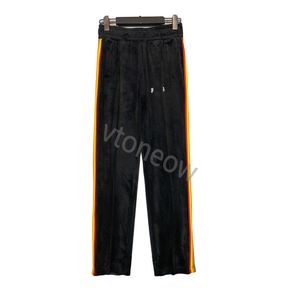 Calça masculina homem solto homem outono esportes de inverno ramas longas calças zíper calças casuais angelst calça de moletom letra estampada listras laterais esportivas de listras esportivas