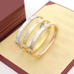 designer bracelet titanium steel bracelet luxury mens and womens 18k rose gold fashion popular do not fade color bracelet trend stainless steel accessories 137956