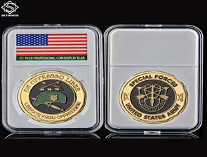 United States Army Craft Forze Speciali Berretti Verdi De Oppresso Liber Liberate From Oppression Challenge Moneta da collezione WPccb 7285501