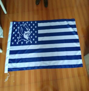 Duke Blue Devils Flag 3x5ft 150x90cm 100d Poliester drukarnia wewnętrzna wisząca flaga na zewnątrz z mosiężnymi przelotkami 9263558