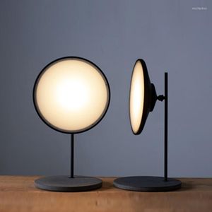 Table Lamps Modern Nordic Minimalist Metal Lamp Italy Design Black Light Bedside For Living Room Study Bedroom