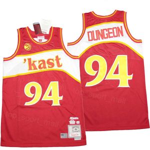 Moive Basketball Outkast x BR Remix＃94 Dungeon Jersey Red Team Color Color Embroidery and Ed for Sportファン