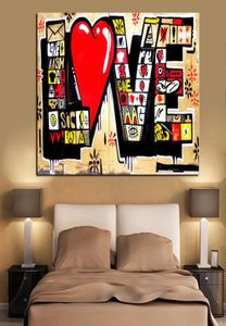 Poster HD Print Street Art Graffiti 3D Red LOVE MODERN Abstract Canvas Painting Art Wall Pictures For Living Room Cuadros Decor8559725