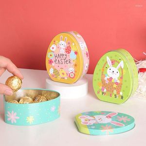 Present Wrap Easter Box Candy Tin Tins Boxar Cookie Storage Tinplatelids Egg MetallArge Jar Mini Tom Treat Decor Basket