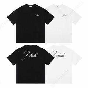Camisetas masculinas de grife camisetas femininas roupas gráficas camisetas padrão roupas de algodão de rua alta hip hop letras simples impressão retrô corrida solta a2