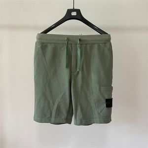 Roupa de grife de algodão de marca europeia tingida Shorts masculinos Calças de moletom curtas tamanho M-XXL preto cinza 8 cores