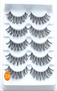 Invisible Band Black Color fake eyelash 5pairsbox Transparent Band 3D Lashes Natural Long Wispy False Eyelashes8849183