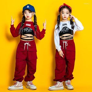 Scene Wear Kids Teenage Show Outfit Hip Hop Clothing Tank Crop Topps Casual Street Jogger Pants For Girls Jazz Dancewear Costumes Clothes Clothes