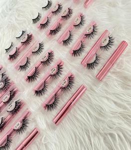 Mink Magnetic Eyelashes With Eyeliner Waterproof Long Lasting 5 Magnets Lashes In Bulk Private Label Packaging Box False9304856