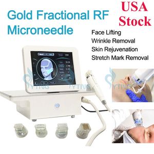 Fractional RF Microneedle Face Care Gold Micro Needle Skin Rollar Acne Scar Stretch Mark Removal Treatment Professional Beauty Salon Machine