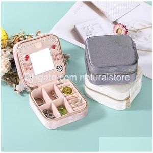 Jewelry Boxes Travel Veet Box Mini Gifts Case For Women Girls Small Portable Organizer Rings Earrings Necklaces Bracelets Drop Deliv Dhlp7