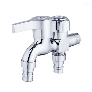 Rubinetti per lavabo da bagno Cromato Doppia uscita acqua Rubinetto per lavatrice da giardino Rubinetto in ottone Bidet Fast On