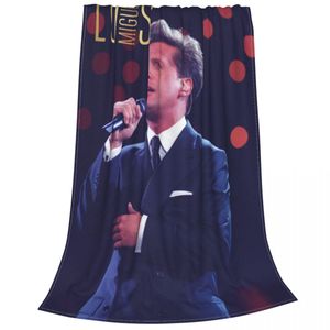 Luis-Miguel Singing Fleece Fabric Soft Rest Viajera El Sol De Mexico Thin Blanket Christmas Home Sofa, Leisure Outdoor Camping Party Essential