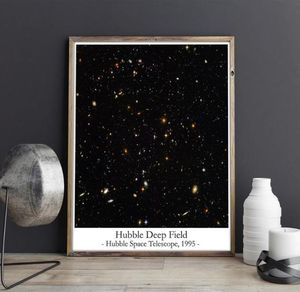 Dipinti Telescopio a campo profondo Hubble Po Poster Famoso spazio astratto Tela pittura Immagini a parete per soggiorno Home Decor1744943