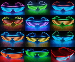 Party LED Glasses Wire Fluorescent Flash Glass Window New Year Easter Graduation Birthday Party Bar Decorative Luminous Bar Eyewea4138220