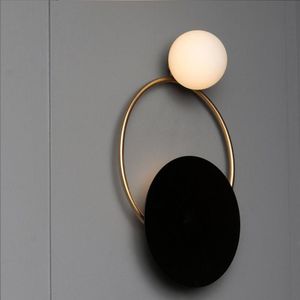 Vägglampa modern minimalistisk led nordisk rund design konst sovrum el rummet sängen dekorativ AC 110/220/230/240V