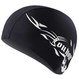 Swimming caps Men's clothing spandex bag long hair high-end cap suitable for swimming pool thermal spring P230531